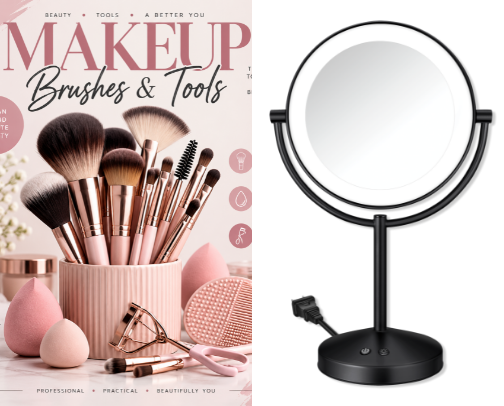 MAKE UP BRUSHES AND TOOLS cover photo collage