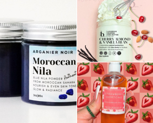 “Skincare that loves you back.” cover photo collage