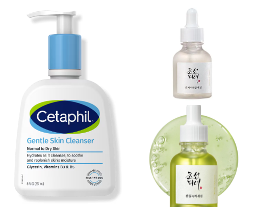 gentle skincare ⊹˚. ⋆ cover photo collage