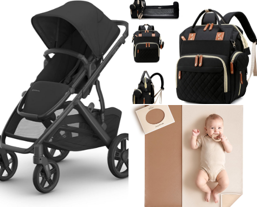 Flying with an Infant: Essentials we actually used cover photo collage