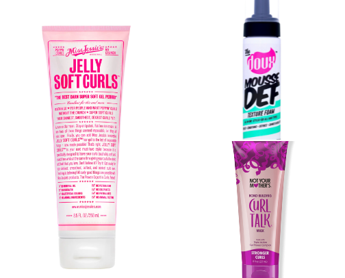 curly hair essentials! cover photo collage