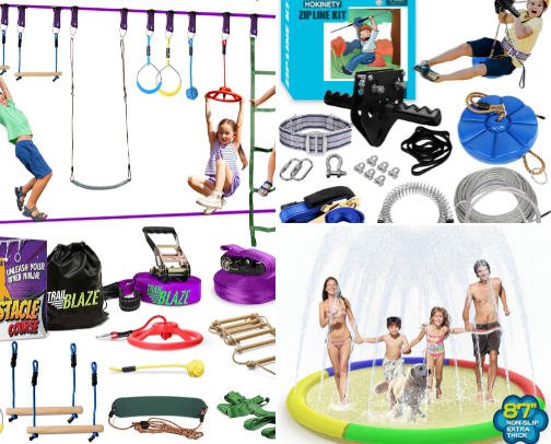 Backyard Toys That Burn Kids’ Energy (So They Actually Sleep Tonight) cover photo collage