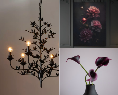 Dark Feminine Bedroom cover photo collage