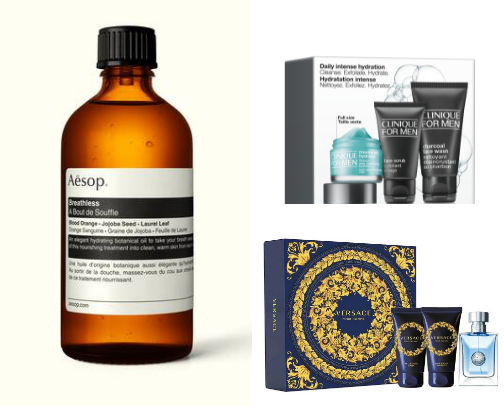 Mens Skin-Care Product Essential cover photo collage