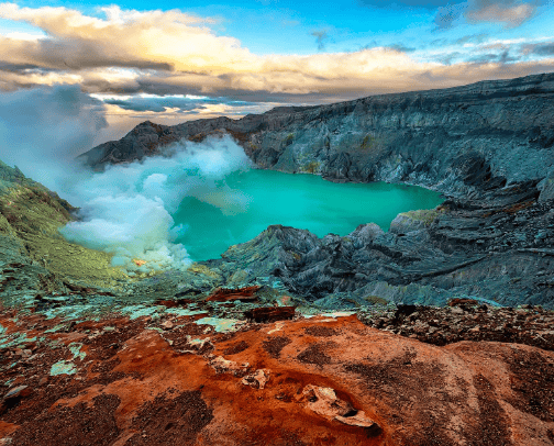 Kawah Ijen Blue Fire cover photo collage