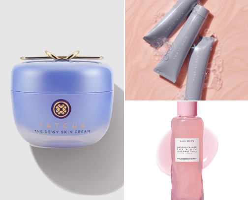 Skincare for the baddies with combination skin !! cover photo collage