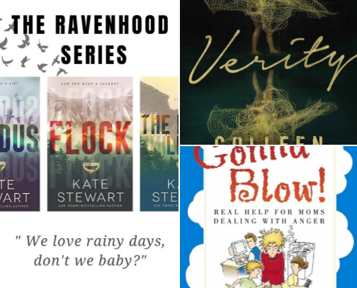 Book recommendations, sweet and innocent to dark and twisty cover photo collage