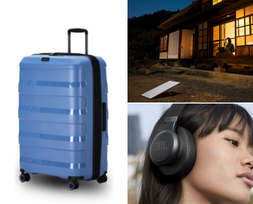 My travel essentials cover photo collage