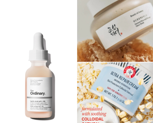 Skin care products that saved my dry skin cover photo collage