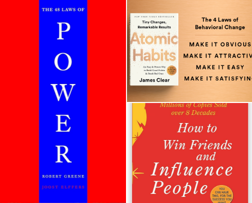 Books to build a better you. cover photo collage