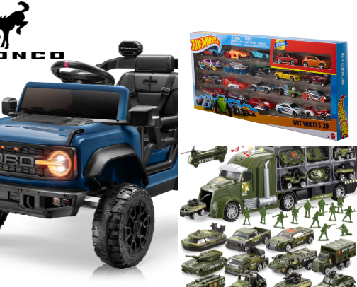 Mobil mainan anak cover photo collage