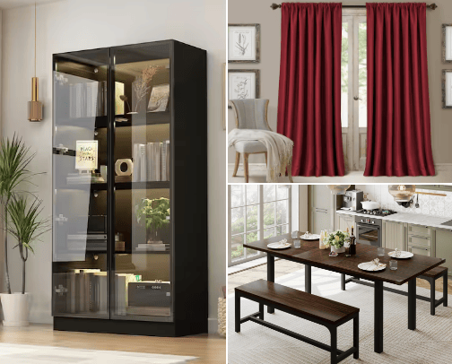 Household furniture cover photo collage