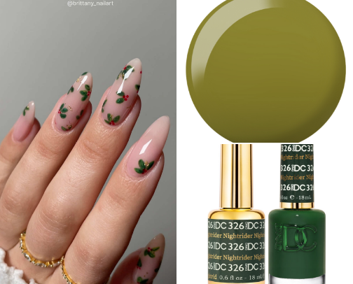 🎄✨ christmas leaves and berry nails cover photo collage
