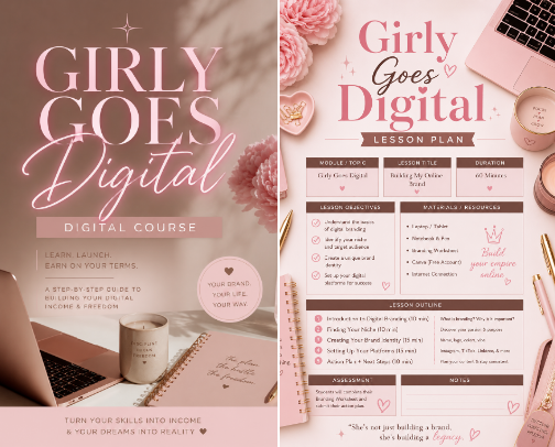 Girly gone digital cover photo collage
