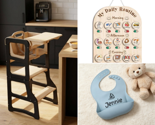 The Ultimate Etsy Gift Guide for Toddler Parents cover photo collage