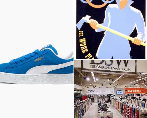 Online shoes cover photo collage