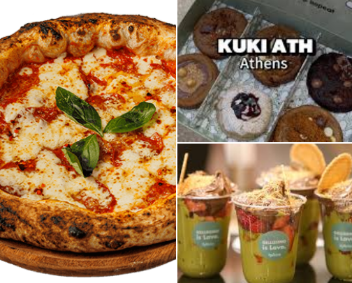 Athens, Greece food recommendations cover photo collage