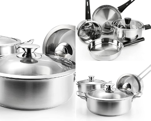 Best Stainless Steel Pots and Pans Sets cover photo collage