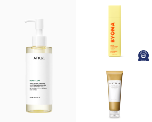 Skincare products cover photo collage