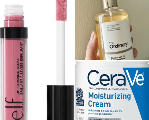Beauty and skincare Products for a girl who doesn't wear makeup cover photo collage