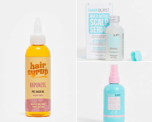 Hair Growth products cover photo collage