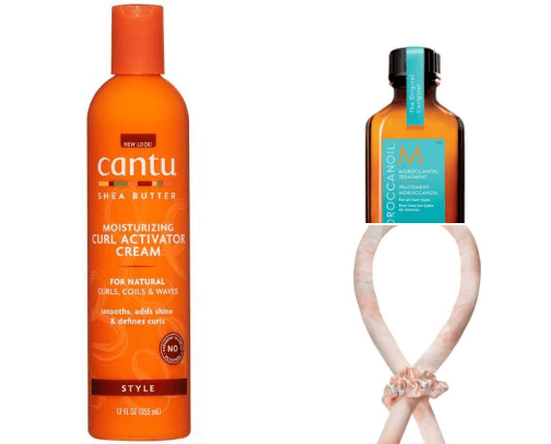 Curly hair products that i use cover photo collage
