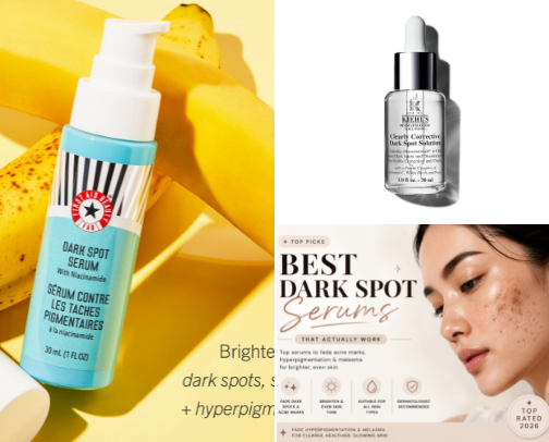 Best Dark Spot Serums That Actually Work – Top Serums to Fade Acne Marks, Hyperpigmentation & Melasma cover photo collage