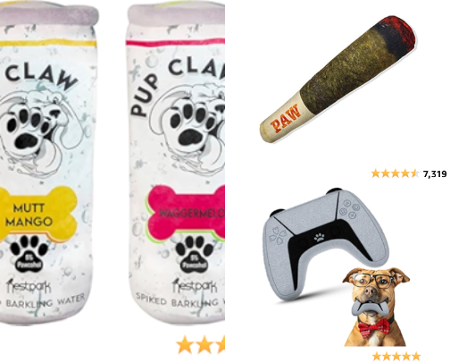 Funny dog toys 😂 cover photo collage