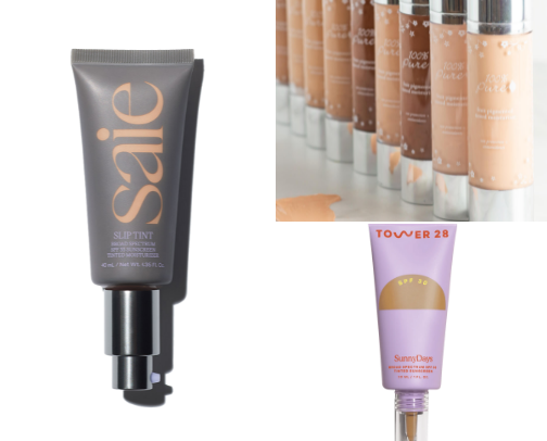 Clean AF Face Makeup for the Over-35 Glow cover photo collage