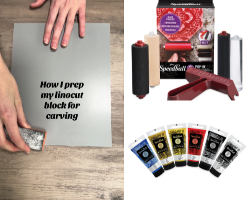 Getting Started with Linocut cover photo collage