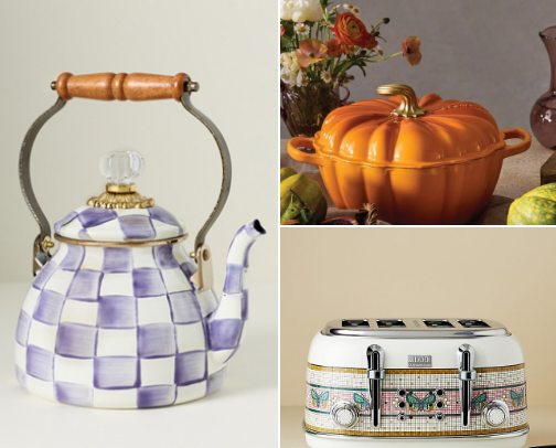 Kitchen Chic: Stylish and Adorable Cookware Dishware & appliances to add color,style and functionality to your kitchen. cover photo collage