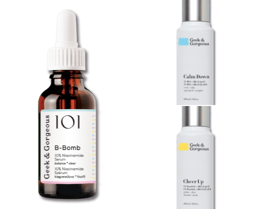 Oily skin serums & toners cover photo collage