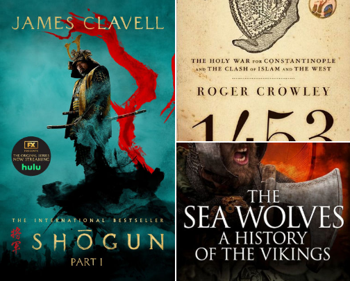 Must-read Historical Fiction for fans of Shogun, Rise of Empires, and The Odyssey cover photo collage