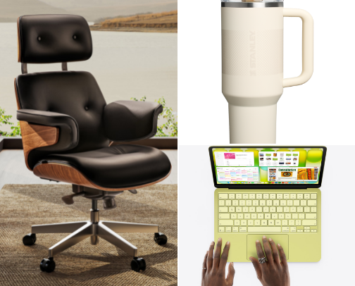 Work From Home Essentials : Tools for a Productive & Comfortable Workspace cover photo collage
