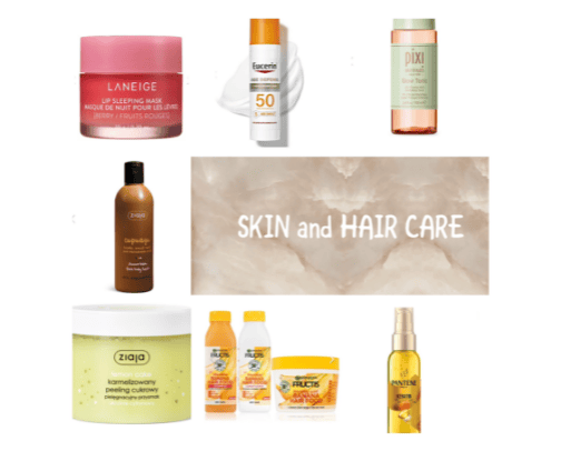 SKIN and HAIR CARE🧴 cover photo collage
