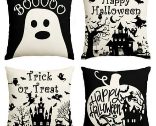 Halloween Outside Pillows cover photo collage