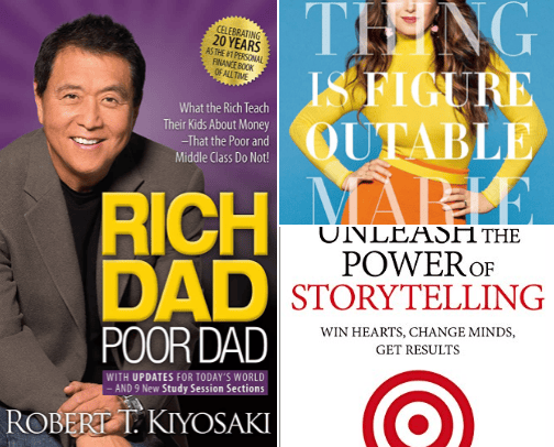 Online business books cover photo collage