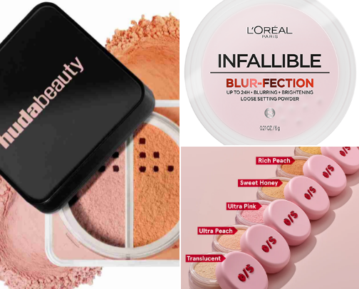 Powders that mattify! cover photo collage