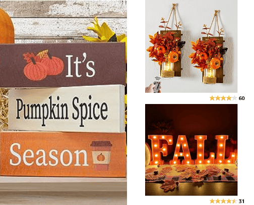 Fall home decor cover photo collage