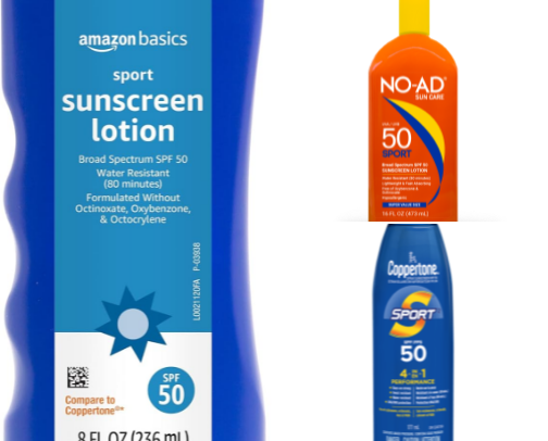 Top 10 Sport Sunscreen Lotions SPF 50 cover photo collage