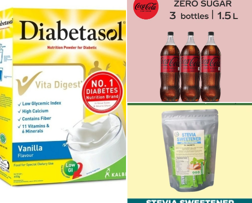 Sugar free food cover photo collage