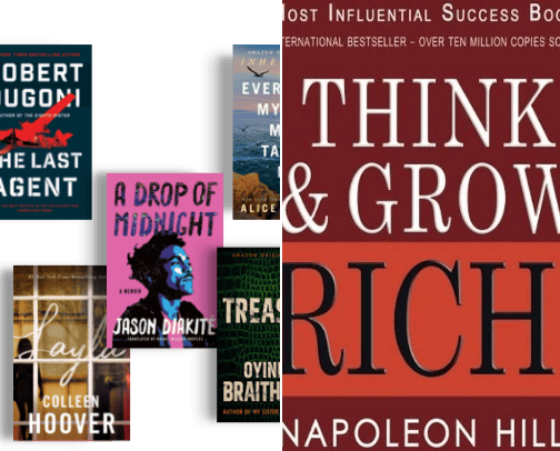 books to elevate your mindset AND finances cover photo collage