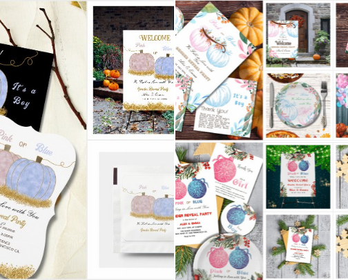 Cute Fall Gender reveal Party & Baby shower ideas cover photo collage