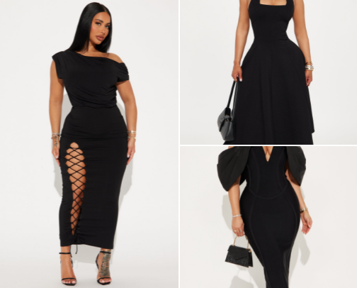 The little black dress…for curvy girlies cover photo collage