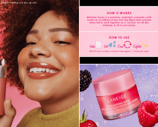 beauty products💄 cover photo collage
