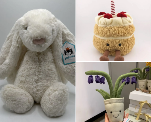 beginner guide to collecting jellycats !! cover photo collage