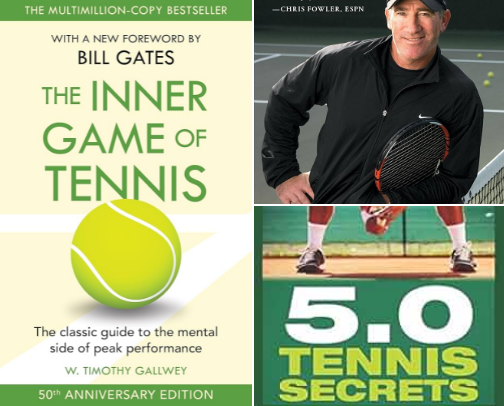 Some of the best tennis books that helped my game cover photo collage