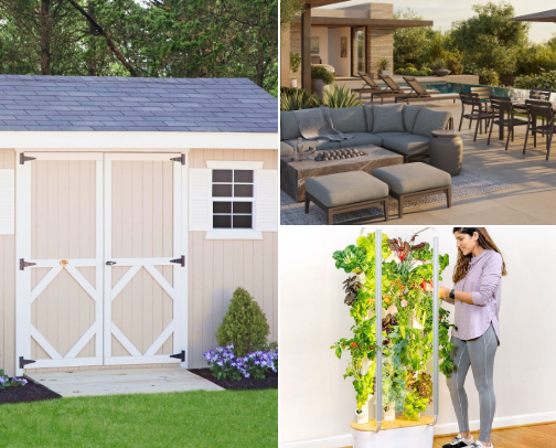 Best Outdoor Living Essentials for Patios, Decks & Backyards cover photo collage