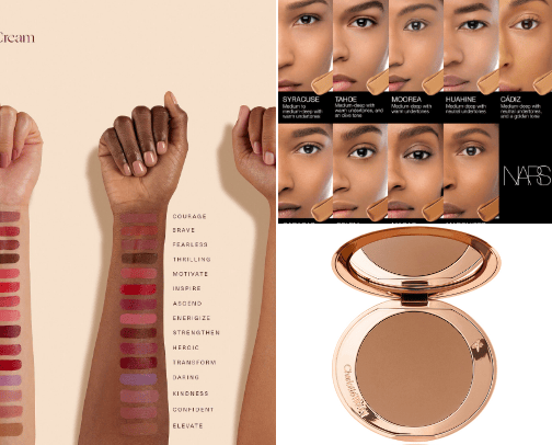 Good makeup, good skin cover photo collage