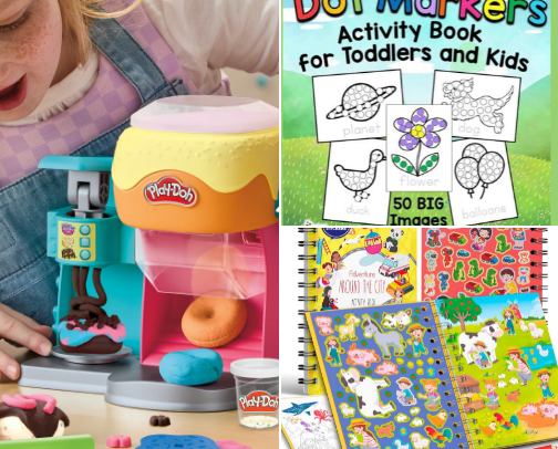 Simple activity ideas and supplies that help kids learn through play. These activities support creativity, fine motor development, early math, and problem-solving skills. cover photo collage